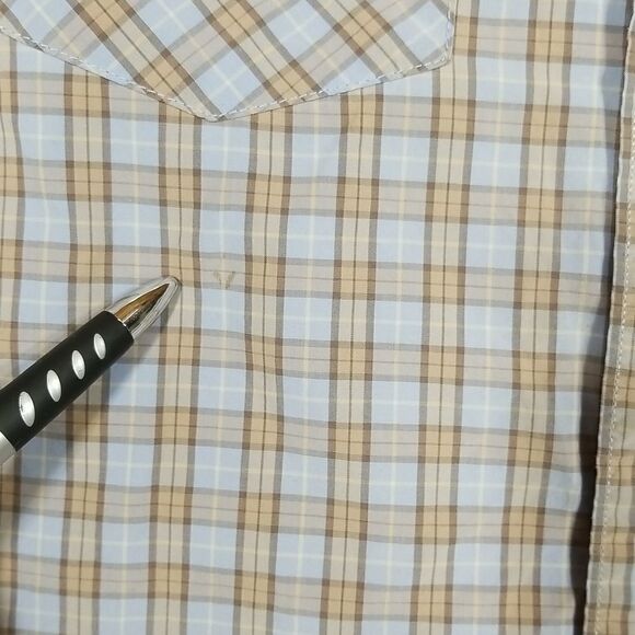 Gap Shirt Men's Large Plaid Pearl Snap Button Down Long Sleeve Cowboy Western - Picture 6 of 12